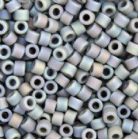 DB-0882 5.2 Grams of 11/0 Opaque Matte Light Grey AB Delica Beads