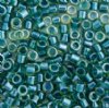 DB-0919 5.2 Grams of 11/0 Sparkling Teal Lined Chartreuse Delica Beads