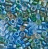 DB-0985 5.2 Grams of 11/0 Sparkling Blue Lined Green Delica Beads