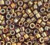 DB-1010 5.2 Grams of 11/0 Metallic Bronze Gold Green AB Delica Beads
