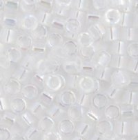 DB10-0051 5.2 Grams of 10/0 Transparent Crystal AB Delica Beads