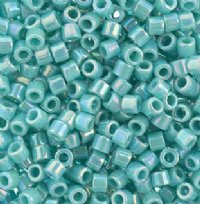 DB10-0166 5.2 Grams of 10/0 Opaque Turquoise AB Delica Beads