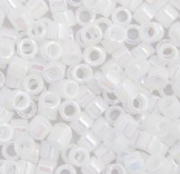 DB10-0202 5.2 Grams of 10/0 Opaque White Pearl AB Delica Beads