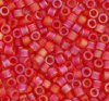 DB10-0856 5.2 Grams of 10/0 Transparent Matte Red AB Delica Beads