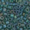 DB10-0859 5.2 Grams of 10/0 Transparent Matte Emerald AB Delica Beads