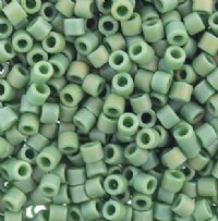 DB10-0877 5.2 Grams of 10/0 Opaque Matte Green AB Delica Beads