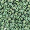 DB10-0877 5.2 Grams of 10/0 Opaque Matte Green AB Delica Beads