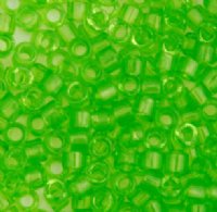 DB-1106 5.2 Grams of 11/0 Transparent Lime Green Delica Beads