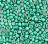 DB-1182 5.2 Grams of 11/0 Opaque Semi Matte Dyed Galvanized Dark Mint Green Delica Beads