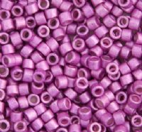 DB-1184 5.2 Grams of 11/0 Opaque Semi Matte Dyed Galvanized Magenta Delica Beads
