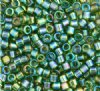 DB-1247 5.2 Grams of 11/0 Transparent Olive AB Delica Beads
