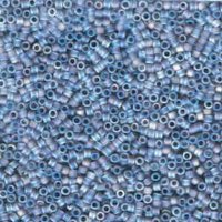 DB-1285 5.2 Grams of 11/0 Transparent Matte Azure Blue AB Delica Beads