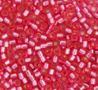 DB-1338 5.2 Grams of 11/0 Silverlined Dyed Dark Rose Delica Beads