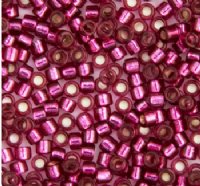 DB-1342 5.2 Grams of 11/0 Silverlined Dyed Raspberry Delica Beads