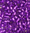 DB-1345 5.2 Grams of 11/0 Silverlined Dyed Magenta Delica Beads
