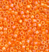 DB-1573 5.2 Grams of 11/0 Opaque Mandarin Orange AB Delica Beads