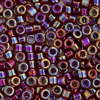 DB-1574 5.2 Grams of 11/0 Opaque Dark Currant Brown AB Delica Beads