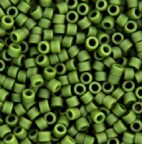 DB-1585 5.2 Grams of 11/0 Matte Opaque Avocado Green Delica Beads