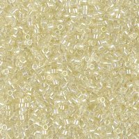 DB-1676 5.2 Grams of 11/0 Pearl Lined Transparent Pale Yellow Delica Beads