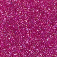 DB-1743 5.2 Grams of 11/0 Hot Pink Lined Crystal AB Delica Beads