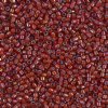 DB-1781 5.2 Grams of 11/0 White Lined Transparent Root Beer AB Delica Beads