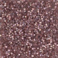 DB-1878 5.2 Grams of 11/0 Silk Inside Dyed Rose Topaz AB Delica Beads