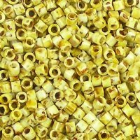 DB-2262 5.2 Grams of 11/0 Opaque Canary Yellow Picasso Delica Beads