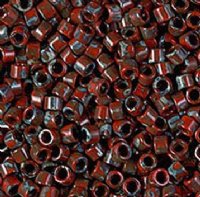 DB-2263 5.2 Grams of 11/0 Opaque Red Picasso Delica Beads