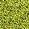 DB-2265 5.2 Grams of 11/0 Opaque Chartreuse Picasso Delica Beads