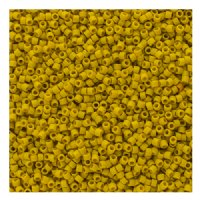 DB-2283 5.2 Grams of 11/0 Opaque Frosted Glazed Matte Lemon Yellow Delica Beads