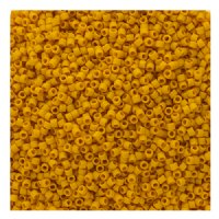 DB-2284 5.2 Grams of 11/0 Opaque Frosted Glazed Matte Canary Yellow Delica Beads