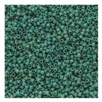 DB-2313 5.2 Grams of 11/0 Opaque Frosted Glazed Matte Rainbow Mint Green AB Delica Beads