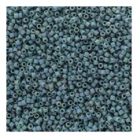 DB-2320 5.2 Grams of 11/0 Opaque Frosted Glazed Matte Rainbow Grey AB Delica Beads