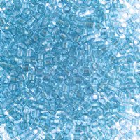 DB-2382 5.2 Grams of 11/0 Fancy Lined Aqua Delica Beads