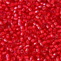DB-0602 5.2 Grams of 11/0 Dyed Silver Lined Red Delica Beads