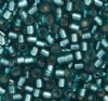 DB-0607 5.2 Grams of 11/0 Dyed Silver Lined Teal Delica Beads 