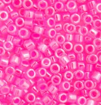 DB-0246 5.2 Grams of 11/0 Dark Pink Crystal Ceylon Delica Beads