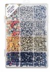 Deluxe 7x4mm, 2160pc Assorted Plastic Letter Bead Kit