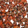 5.5 Grams of 5x8mm Opaque Coral Picasso DiamonDuo Two Hole Beads