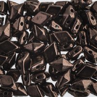5.5 Grams of 5x8mm Chocolate Bronze DiamonDuo Two Hole Beads