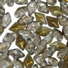 5.5 Grams of 5x8mm Crystal Bronze Capri DiamonDuo Two Hole Beads