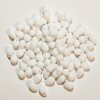 100 4x6mm Opaque Chalk White Glass Drop Beads