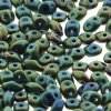 10 Grams Matte Jet Green Iris 2.5x5mm Superduo Beads