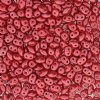 DUO525010 - 10 Grams Pastel Pearl Dark Coral 2.5x5mm Superduo Beads