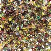 DUO-95400 - 10 Grams Magic Yellow & Brown 2.5x5mm Superduo Beads