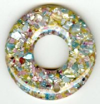 40mm Abalone Shell Donut - Pastel