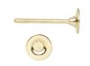 50, 4mm Gold Flat Pad Earring Post