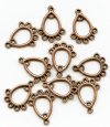 5 Pairs of 12x9mm Antique Copper 6 Loop Drop Earrings
