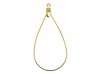 4 Pairs of 49x23mm Gold Plated Teardrop Earring Hoops