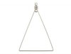 4 Pairs of 49x35mm Antique Silver Triangle Earring Hoops